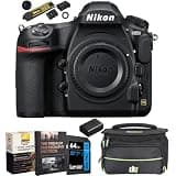 Nikon D850 45.7MP Full-Frame FX-Format Digital SLR Camera - Black (Body Only) Bundle with Deco Essentials Shoot Like A Pro eBook + Lexar 64GB SDXC Memory Card + Camera Bag + Extra Battery