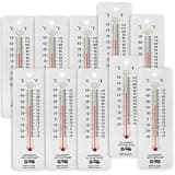 LEARNING ADVANTAGE Student Thermometers | Set of 10 | Dual-Scale | Mercury-Free | Easy to Read, Indoor Science and Classroom Use