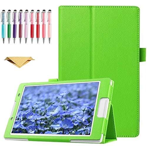 QYiiD Galaxy Tab S4 10.5 Case 2018 SM-T830, Slim PU Leather Folio 2-Folding Stand Cover with Auto Sleep/Wake Feature for Samsung Galaxy Tab S4 10.5 inch 2018 SM-T830/T835/T837, Green