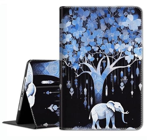Case for Samsung Galaxy Tab A7 Lite 8.7 Inch 2021 (SM-T220/T225) - Slim Fit Standing Cover with Auto Sleep/Wake for Galaxy Tab A7 Lite 8.7 Inch 2021，Elephant Blue Tree