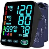 OWNQOBE Blood Pressure Monitors for Home Use, Automatic Upper Arm Blood Pressure Monitor with Dual-Size bp Machine Cuffs (9–17" & 13–21"), Large LED Backlit Display with 3x199 Reading Memory Black