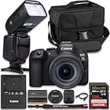 Canon EOS R6 Mark II Mirrorless Camera with RF 24-105mm f/4-7.1 is STM Lens + TTL PRO Flash + SanDisk Extreme PRO 128GB Memory Card + Camera Carrying Case (13pc Bundle)