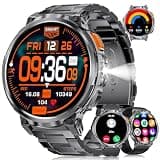 LIGE Smart Watches for Men with 730mAh Battery, 1.85" HD Smart Watch with Flashlight/Make/Answer Call/120+Sports Mode Fitness Tracker/Sleep Monitoring, iOS Android Waterproof Military SmartWatches