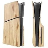 IFEEHE Wood Pattern Faceplate Cover Plates For PS5 Slim Console Disc Edition Replacement Shell (Disc Version)