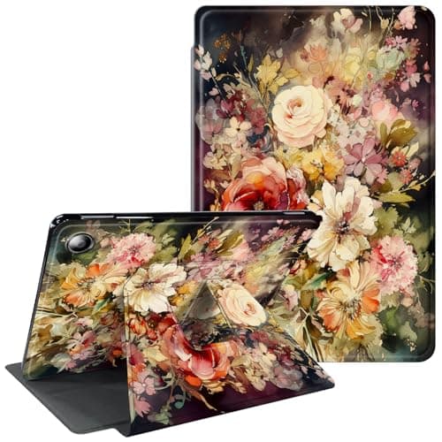 CGFGHHUY Case for All-New Fire Max 11 Case 13th Generation 2023 Release 11 inch 360 Degree Rotating Stand Protective Smart Cover with Auto Wake Sleep - Watercolor Beautiful Flower