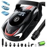 Electric Paddle Board Pump, 22PSI Rechargeable 12000mAh SUP Pump, Theer Stage Inflation/Deflation, Automatic Power-Off Functions, Suitable for Stand up Paddle Boards, Kayak, Surfing Kite, Boat