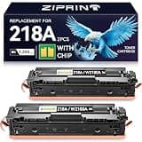 ZIPRINT 218A Toner Cartridges 2 Black Pack with Chip Compatible Replacement for HP 218A W2180A Color LaserJet Pro MFP 3301fdw 3301sdw 3201dw 3301cdw Standard Yield Black Toner