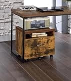 Bob Weathered Oak & Black Finish File Cabinet
