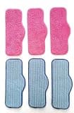 Steam Mop Pads Compatible with Schenley Steam Mop Cleaner - Washable Reusable Wet & Dry Cleaning - Microfiber Mop Pad Refill for Multi-Surface Floor -6Pack (Pink,Blue)