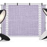 Lavender Purple Backdrop 7x5ft Modern Rustic Simple Striped Elegant Photography Backdrop Fabric Photoshoot Background Tapestry Banner for Birthday Baby Shower Decoration Party Video Photo Studio Props