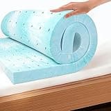 EGO Topper 4 Inch Queen Memory Foam Mattress Topper, Gel Foam Mattress Topper for Pressure Relief, Ventilated Design Bed Topper in a Box, CertiPUR-US Certified, 60"×80", Medium