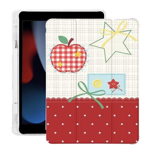 BlHMCASE Cute Y2K Star Bow for iPad (A16) 11th Gen Case 11 Inch 2025, for iPad 10th Gen Case 10.9 Inch 2022 with Pencil Holder, Auto Sleep/Wake, White Leather Soft TPU Back Cover