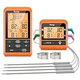 TempPro TP829 1000ft Wireless Meat Thermometer Digital for Grilling and Smoking, 4 Meat Probes Grill Thermometer for Outside Grill, Thermometer Cooking Gift for Dad Him Husband (Previously ThermoPro)