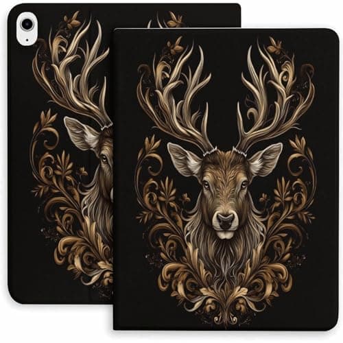 Deer Ornament Art Case for iPad 9/10/11th Mini 5/4/3/2/1(7.9in) Mini 6(8.3in) Mini 7(8.3in),Air 4/5/6/7,Pro 11in(2021/2022/2024)