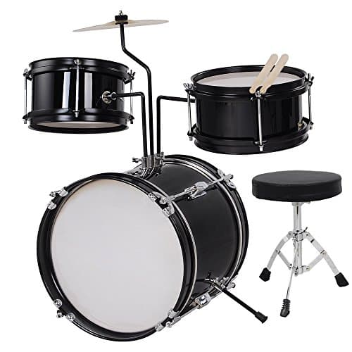 Hedao Kid Drum Set - kit with drum, drumsticks, seat - instrument ages 5-12,Drum Kit for Beginners ,3-Piece with Adjustable padded drum Throne
