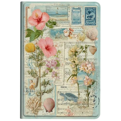 Case for Amazon Fire HD 10 and 10 Plus Tablet (13th/11th Generation, 2023/2021 Release) Slim Fit Standing Cover with Auto Sleep/Wake, Vintage Coastal Collage Cover for Girl Women Boy Men
