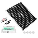 ZAWELIYO 40W Monocrystalline Silicon Flexible Solar Panel Kit with 60A Charge Controller for Outdoor Activities Camping Travel 18V