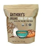 Anthony's Organic Steel Cut Oats, 3 lb, Gluten Free, Non GMO, Irish Oatmeal, Whole Grain