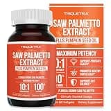 Saw Palmetto Extract – 10X Potency, Pharmaceutical Grade Strength - Plus Pumpkin Seed Oil - Supports Prostate Health, Relieves Urination Issues, Supports Hair Growth, DHT Blocker – 60 Softgels