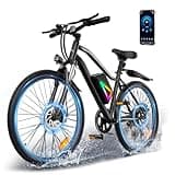 wawscote Electric Bike - Electric Bike for Adults, 750W Motor, 7-Speed, 20MPH, Up to 50/55/60+ Miles, Adjustable Seat 26” Tire E-Bike, Electric Commuter Bicycle