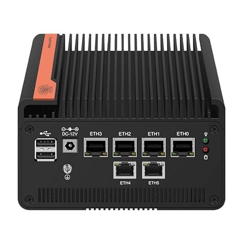 oaknode Firewall Appliance 10GbE Mini PC with SFP+, Intel Alder Lake N100 (4C/4T) 4xIntel I226-V 2.5GbE 2*Intel 82599ES 10GbE Firewall LTE Router Support AES-NI (N150 (8G+256G))