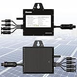 Solar Grid Tie Micro Inverter 800W, SMI800W 120V AC Grid-Tied Output with WiFi Smart App Tracking, 96% Efficiency Pure Sine Wave Inverter for Family Residence, Home & Small Business Energy Saving