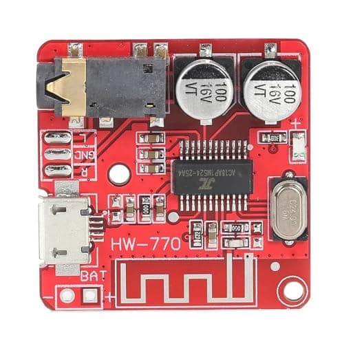 1-10PCS HW-770 Audio Receiver Board Bluetooth 4.1 Support WAV APE FLAC MP3 Lossless Decoder 3.7V-5V Wireless Stereo Music Module(HW-770 (Micro USB),5 PCS)