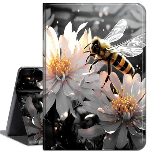 Case for Samsung Galaxy Tab A7 Lite 8.7 Inch 2021 Model (SM-T220/T225/T227),Slim Lightweight Smart Shell Stand Cover with Auto Wake/Sleep Case for Galaxy Tab A7 Lite,Cute Bees flowerss