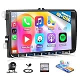 SIXTOP 4G+128G Android Car Stereo Radio for Volkawagen VW Jetta Passat Tiguan Golf MK5 MK6 T5 EOS Polo 9 Inch IPS Touchscreen Wireless CarPlay Android Auto GPS Bluetooth 5.0 Head Unit Type-C WiFi SWC