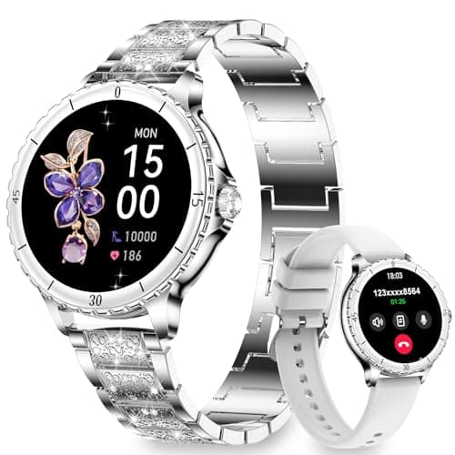 niolina Smart Watches for Women, 1.27" Smartwatch Answer/Make Calls Compatible with iOS/Android, IP68 Waterproof Fitness Tracker with 120+ Sports Modes/HR/SpO2/Sleep/Menstrual Cycle