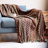 Knitted Blanket Bohemian Light Luxury Knitted Plush Blanket Thread Blanket Sofa Blanket Office Air Conditioning Cover Blanket Car Carrying Blanket Outdoor Camping Blanket