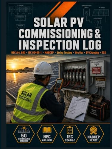 Solar PV Commissioning and Inspection Log: Photovoltaic System Installation Documentation, String Voltage Testing, Insulation Resistance, Inverter ... Code Verification, and O&M Handoff Records