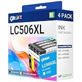 Cito4inkt LC506XL Ink Cartridges Compatible for Brother LC506 LC506XL Ink Compatible for Brother MFC-J4355DW MFC-J4555DW MFC-J4557DW Series Printer (4 Pack,with Chip)