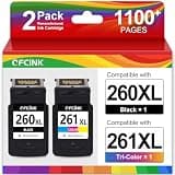 OFCINK 260XL 261XL Replacement for Canon 260 and 261 Ink Cartridges, 2-Pack