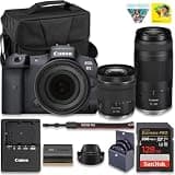 Canon EOS R5 Mirrorless Camera with RF 24-105mm f/4-7.1 + RF 75-300mm f/4-5.6 Lens STM | 45MP Full Frame Sensor 8K Video | Image Stabilization and Dual Pixel AF + 128GB Card + Camera Case