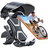 JOYROOM Bike Phone Holder Mount [Avoid Glare][Full Silicone Protection] Phone Mount for Electric Scooter Ebike Bicycle Handlebar iPhone Bike Accessories for Men Compatible Phone Under 4.7-7"