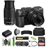 Nikon Z30 Mirrorless Camera with 16-50mm and 50-250mm Lenses + Soft Case + Cleaning Kit + Memory Card Wallet + Extreme PRO 64GB Card + Card Reader + Hand Strap + 12 Inch Flex Tripod