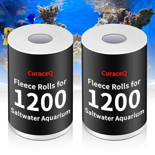 CuraceQ 2PCS Replacement Roll for ReefMat 1200, 115' Long x 6.78" High Fleece Roll for Red Sea, High-Efficiency Filtration Reef Filter Mat for Crystal Clear Aquarium Water