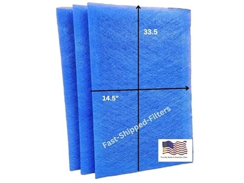 Fast-Shipped-Filters 3 Pack 16x36 Replacement Filter Pads Compatible with Xenon Power Guard Air Cleaner Refill Blue (3, Blue, 16x36)