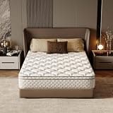SRJunidexor Full Size Hybrid Mattress w/Cooling Gel Memory Foam & Individually Wrapped Coils, Medium Firm Full Mattress with CertiPUR US, Reinforced Edges w/Zoned Support and All Sleep Positions