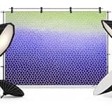 Green Purple Ombre Backdrop 7x5ft Geometric Stained Glass Photography Backdrop Fabric Photoshoot Background Polyester Tapestry Banner for Birthday Baby Shower Decoration Party Video Photo Studio Props