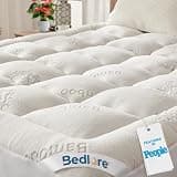 BEDLORE King Mattress Topper Viscose Bamboo, Thick Pillow Top Mattress Pad