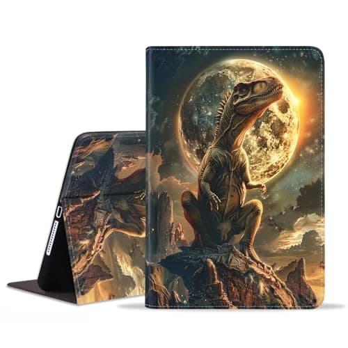 BXIKEOPIU for Samsung Galaxy Tab A9 Plus Case 11 Inch 2023 (Model: SM-X210/X216/X218), Slim PU Leather Stand Folio Cover with Auto Wake Sleep, Dinosaur Under The Moon
