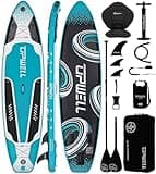 UPWELL 11'×34" Inflatable Stand Up Paddle Board with Kayak Seat, Premium SUP Paddle Boards for Adults, Blow up Paddle Boards 6” Thick, Cyclone