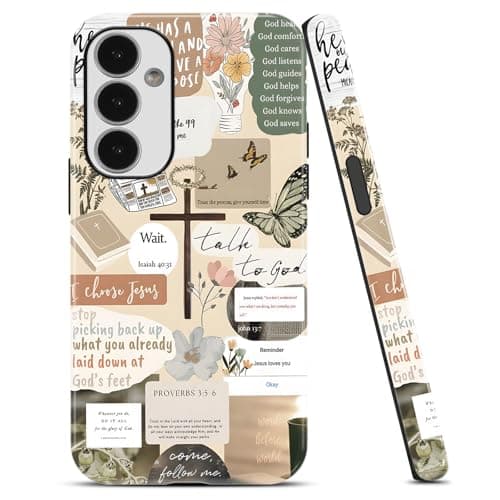 NBCDSUJ Aesthetics Jesus Cross Flower Phone Case for Samsung Galaxy A16 5G 6.7", Cute Christian Quote Floral Design Cover for Girls Women, Soft Slim TPU and Hard PC Protective Funda for Samsung A16