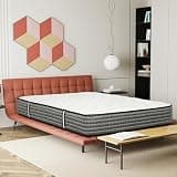 Queen Mattress, Hybrid Mattress, 12 Inch Gel Memory Foam Mattress, Plush Feel, Pocket Coil Bed in a Box, Isolation Support, 60 80 12, White Gray
