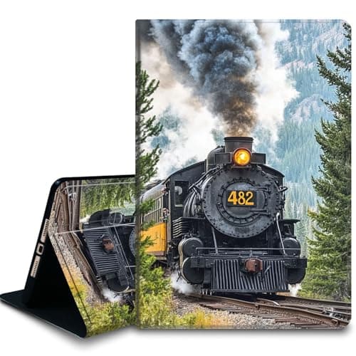 Bxgolkgd Tablet Case for Samsung Galaxy Tab S5e 10.5 Inch 2019,Shockproof Stand Cover with Heat Dissipation,Auto Wake/Sleep Function,Vintage Steam Locomotive