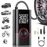 Motorenbau Tire Inflator Portable Air Compressor - Portable Cordless Mini Air Pump with Digital Pressure Gauge, 150PSI 3X Fast Inflation and Auto Shutoff Function Tires Pump for Cars