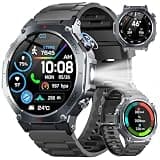 Jugeman Military Smart Watch for Men with Dual-Band GPS, 5ATM Waterproof, 1.43” AMOLED Fitness Watch