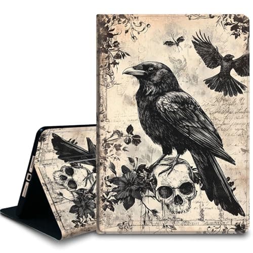 Bxgolkgd Tablet Case for 6.8" Kindle Paperwhite (11th Generation-2021) & Kindle Paperwhite Signature Edition,Auto Wake/Sleep Function,Vintage Raven Skull